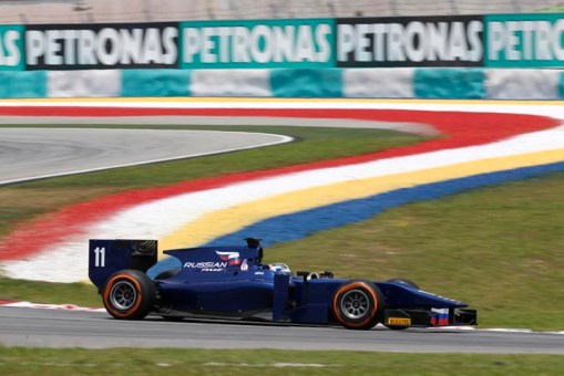Carro da equipe Russian Time na GP2: mais um sinal do aumento da presença da Rússia no automobilismo nesse ano