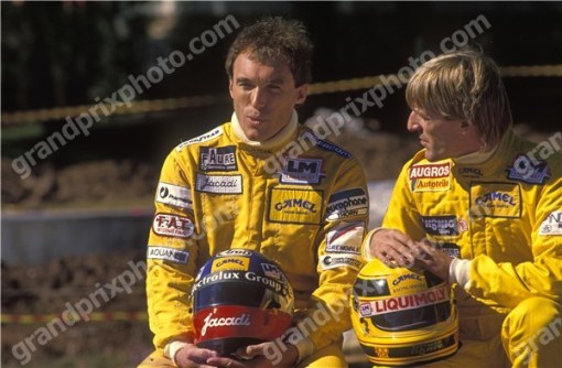 A dupla da AGS no início de 1989, Philippe Streiff e o MUSO SÓ QUE NÃO Joachim Winkelhock